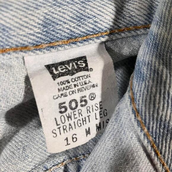 Vintage 90s Levi’s Jeans Light Wash Distressed Marked 505 Denim‎ - Picture 3 of 7